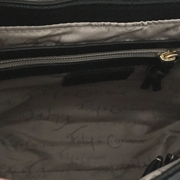 Foley + Corinna NWOT!!!! REESE SATCHEL/ CROSSBODY IN BLACK STRIPE - Picture 6 of 10